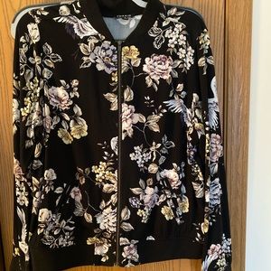 Torrid floral bomber track jacket size 0